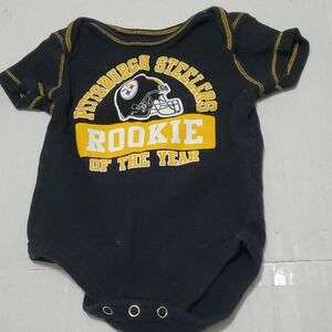 NFL Pittsburgh Steelers Rookie Of The Year Black Baby Onesie 3-6M